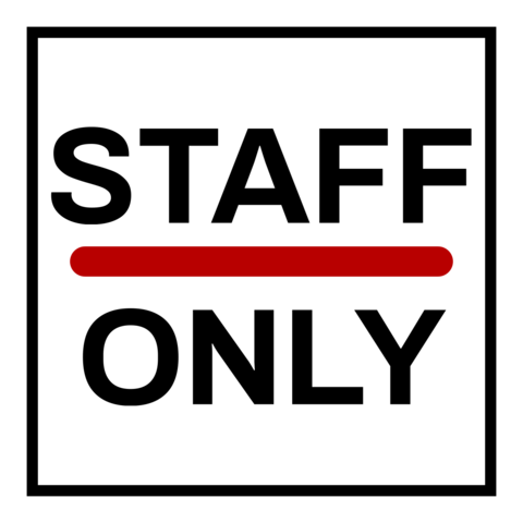 Red and Black Staff Only Public Notice Sign Template